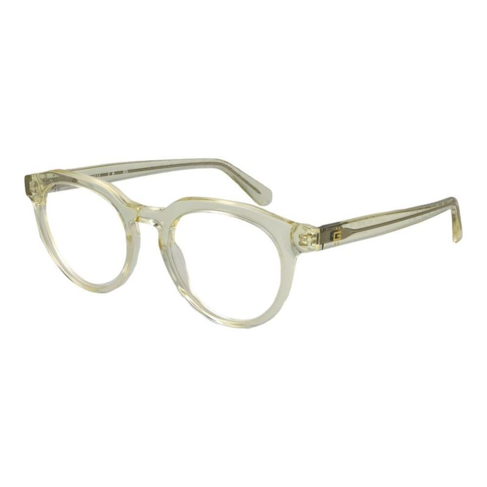 Guess Round Transparent Eyeglasses Men Yellow Frames For Men